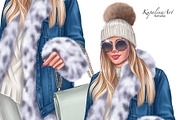 Winter Fashion girl clipart, a Person Illustration by KupalinaArt (Thumbnail 5 of 6)