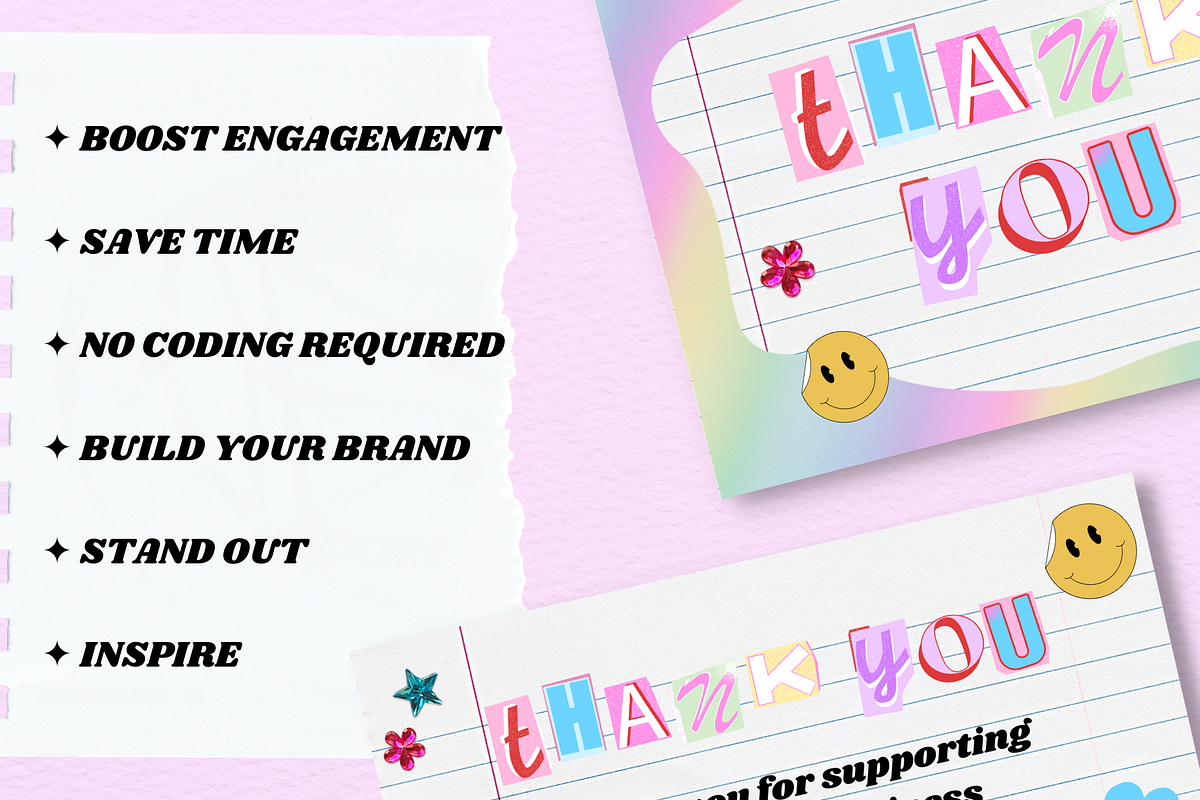 Y2K THANK YOU Card, a Card Template by PLANETSEL (Photo 4 of 4)
