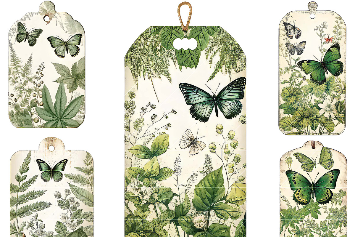Vintage Botanical Digital Paper, a Background Graphic by BusyDaydesign (Photo 5 of 8)