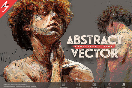 Abstract Vector Photoshop Action, an Action Add-On by Amorjesu.com