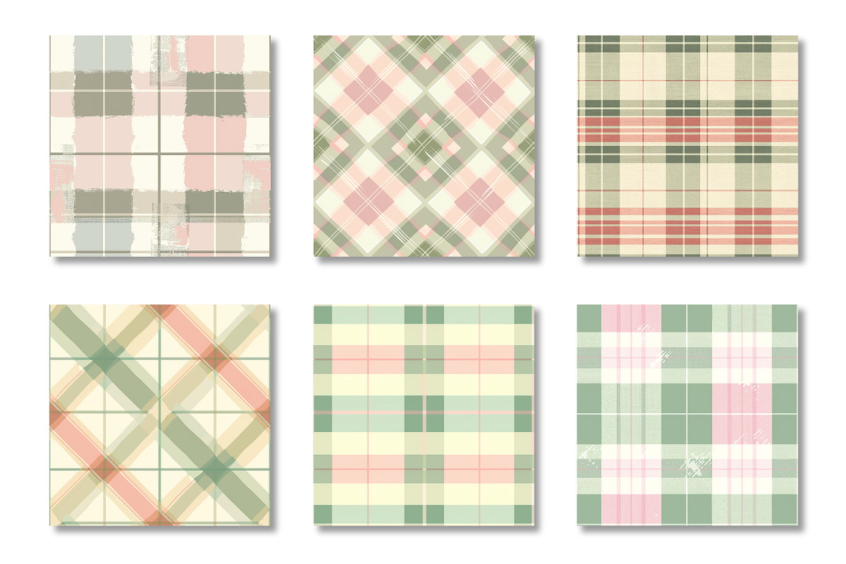 Pastel Plaid Seamless Digital Paper, a Pattern Graphic by Canvas Craft (Photo 2 of 9)