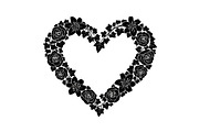 Floral Heart Frame Silhouette Pack, an Illustration by Artivon (Thumbnail 26 of 49)