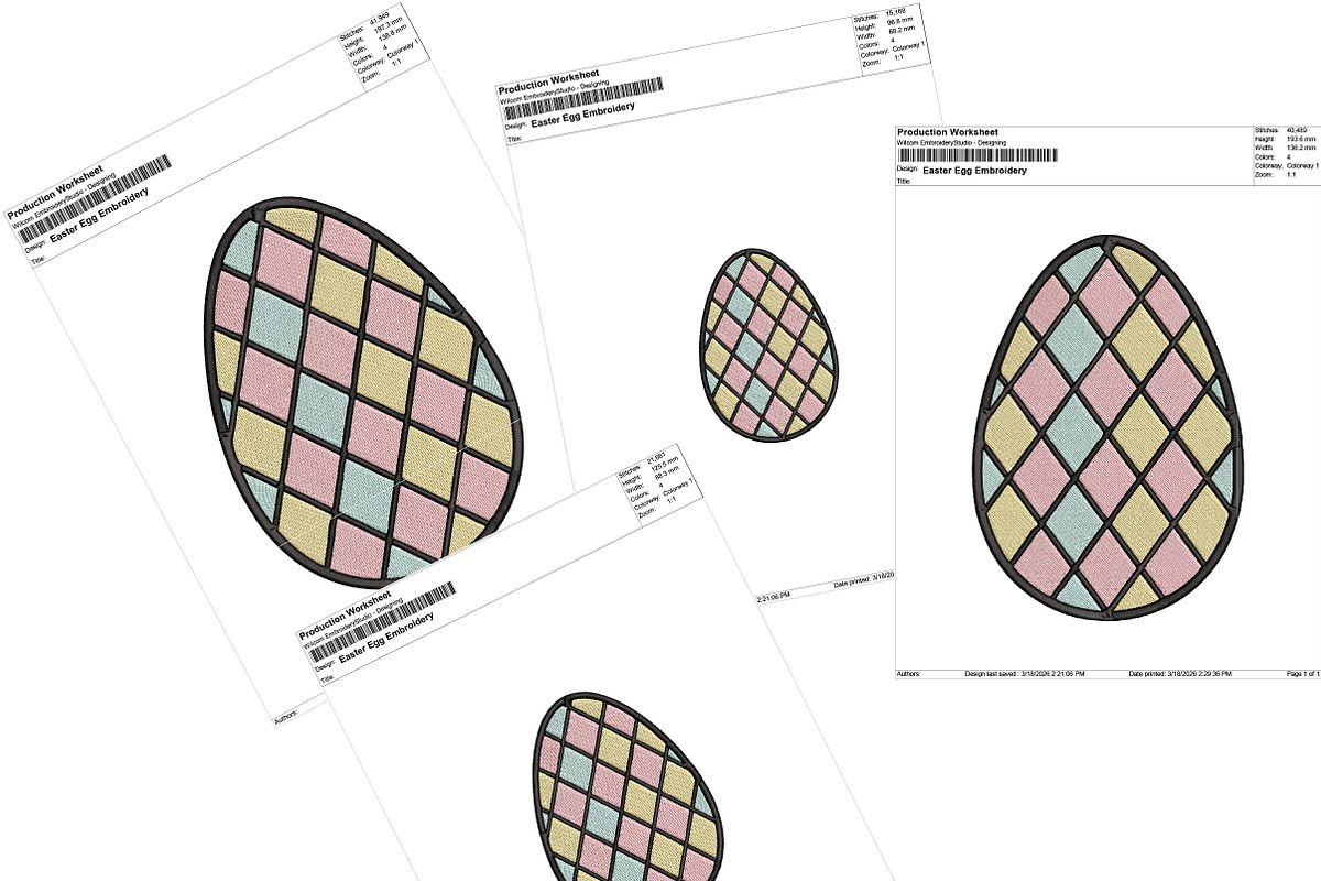 Easter Egg Embroidery Design, an Illustration by Pixels.Craft (Photo 4 of 4)