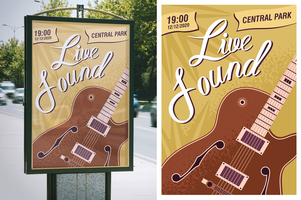 Music festival promo posters set, a Background Graphic by Good Studio (Photo 5 of 5)