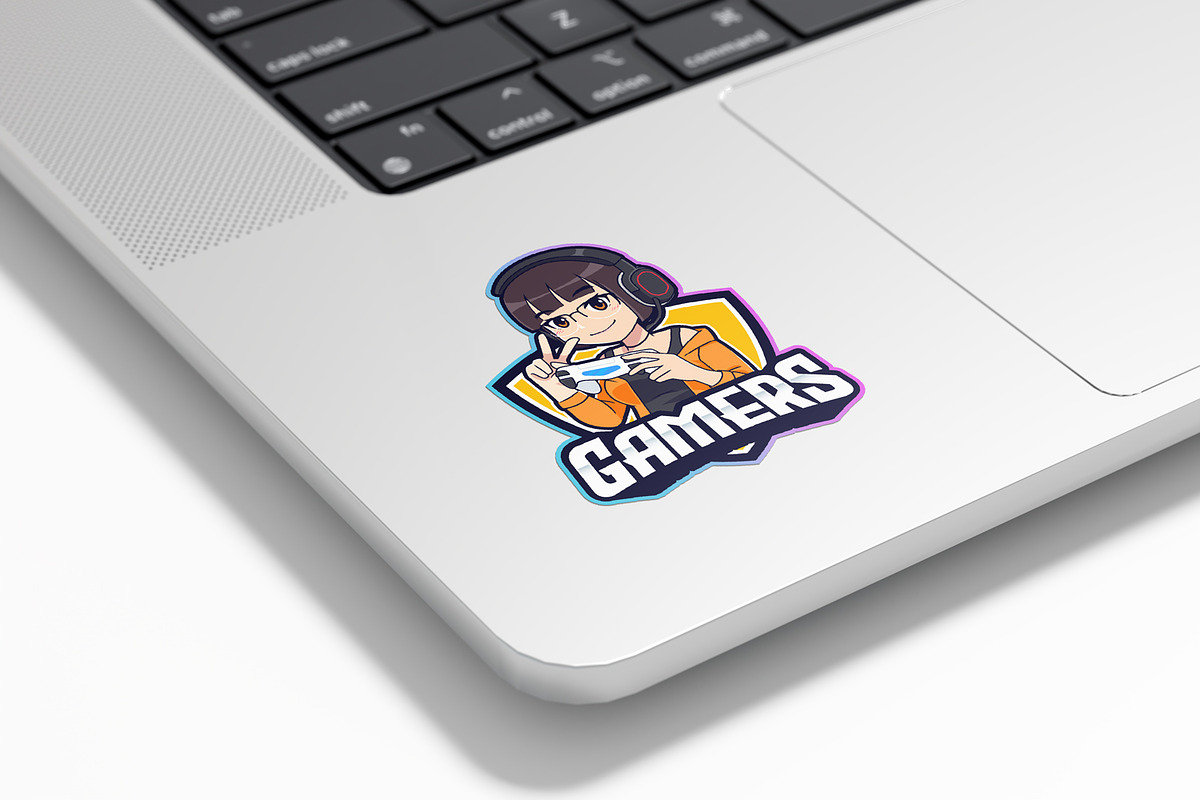 Bob Hair Gamer Girl Logo, a Branding & Logo Template by tkzgraphic (Photo 2 of 2)