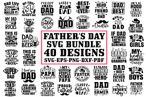 Father's Day SVG Bundle, a Graphic by Designer302