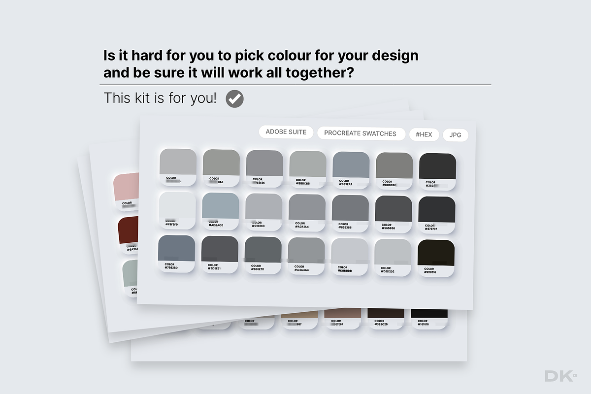 Neutral Procreate Color Palette, a Palette Add-On by Designer's Kit Co (Photo 4 of 10)