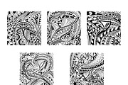5 black & white Polynesian patterns, a Pattern Graphic by Natsuhisui (Thumbnail 6 of 6)
