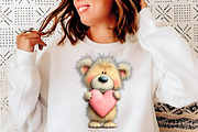 Valentine Teddy Bear Clipart PNG, an Illustration by SinaCreation (Thumbnail 6 of 10)