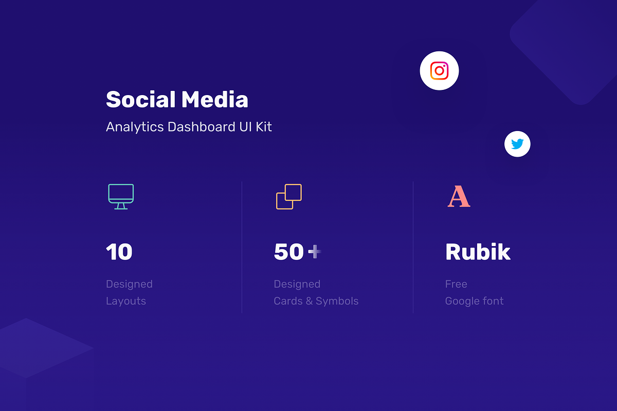 SociaPlan : Dashboard UI Kit, an UI Kit Template by Designspace (Photo 2 of 6)