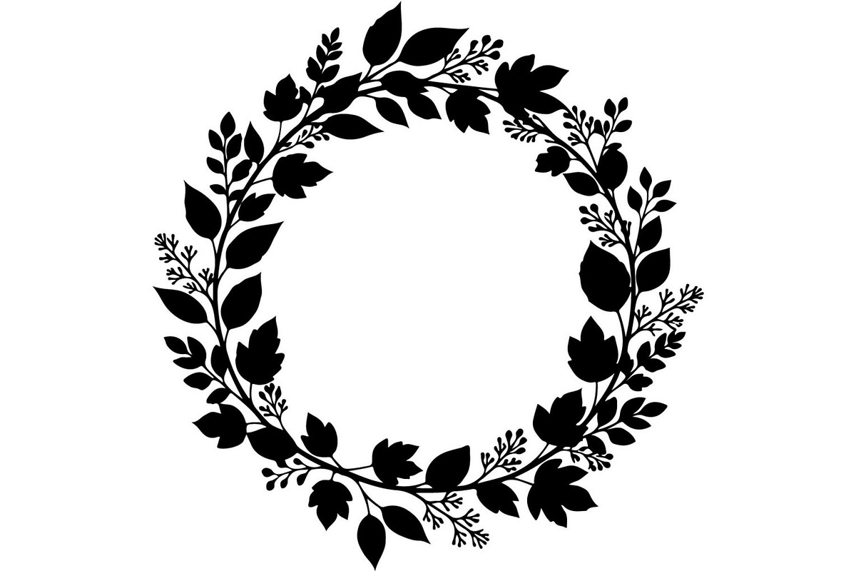 Botanical Laurel Wreath Silhouette, an Object Graphic by Creativeshirt (Photo 2 of 17)