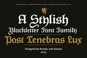 Post Tenebras Lux - Blackletter font, a Blackletter Font by Artistic & Unique (Thumbnail 3 of 16)