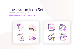 Ecommerce Illustration Icon Set