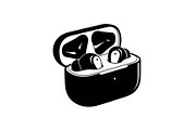 50 Wireless Earbuds Silhouette Icon, an Illustration by abu67222 (Thumbnail 26 of 51)