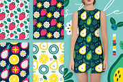 Summer Vibes Clipart & Patterns, a Seasonal Illustration by Ejevyaka (Thumbnail 4 of 8)