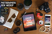 photographer's desk [MockUp Pack], a Presentation Template by The Drone Shop (Thumbnail 1 of 4)