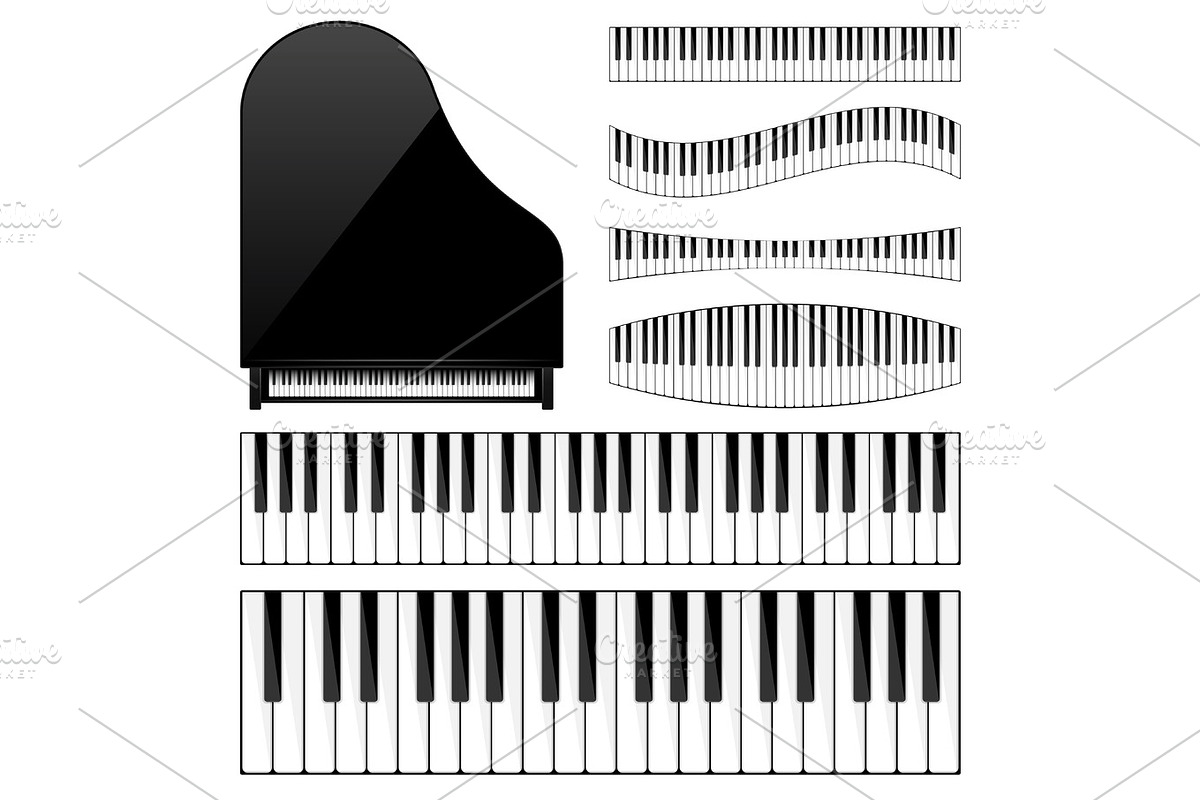 Piano with keyboard,key. Musical background. Melody. Instrument. Set. Sound. Classical instrument., a Texture Graphic by 32pixels