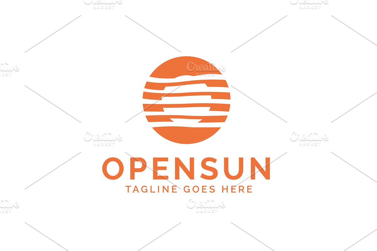 Letter O sun logo design template, a Branding & Logo Template by Amadul11 (Photo 2 of 4)