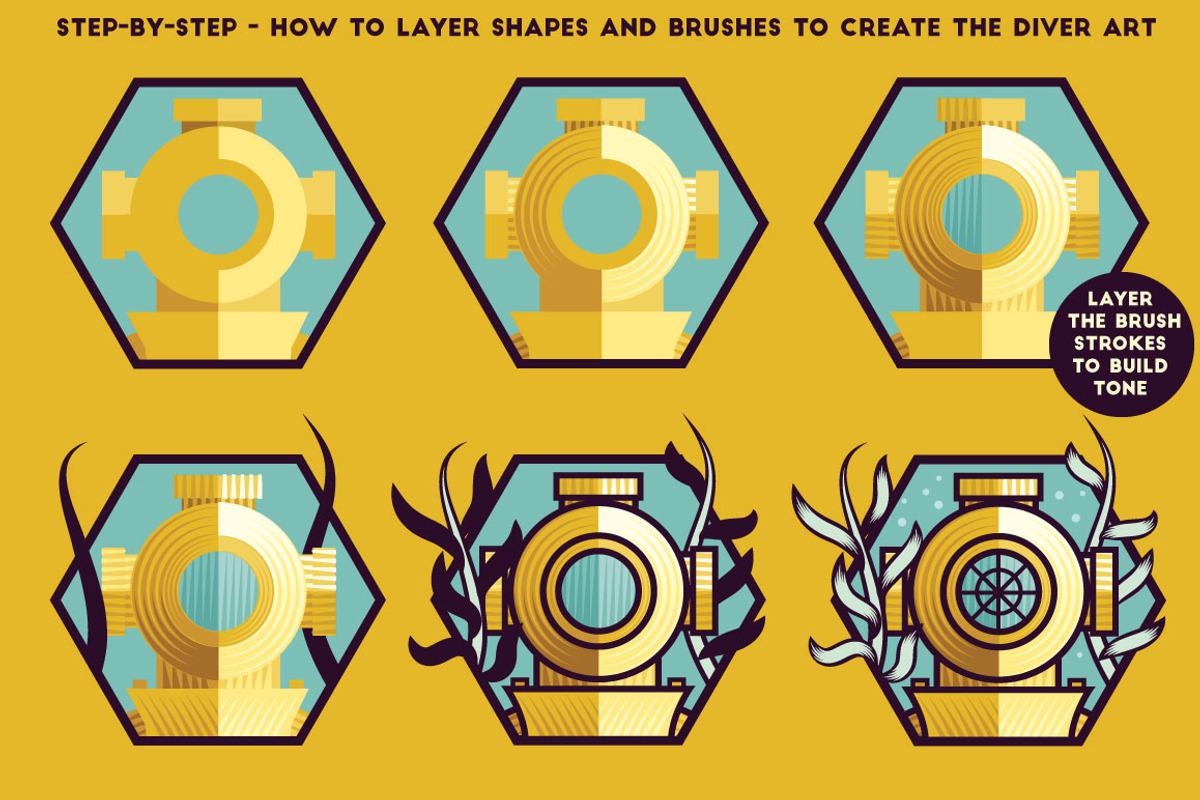 Modern Woodcut Brushes preview 7