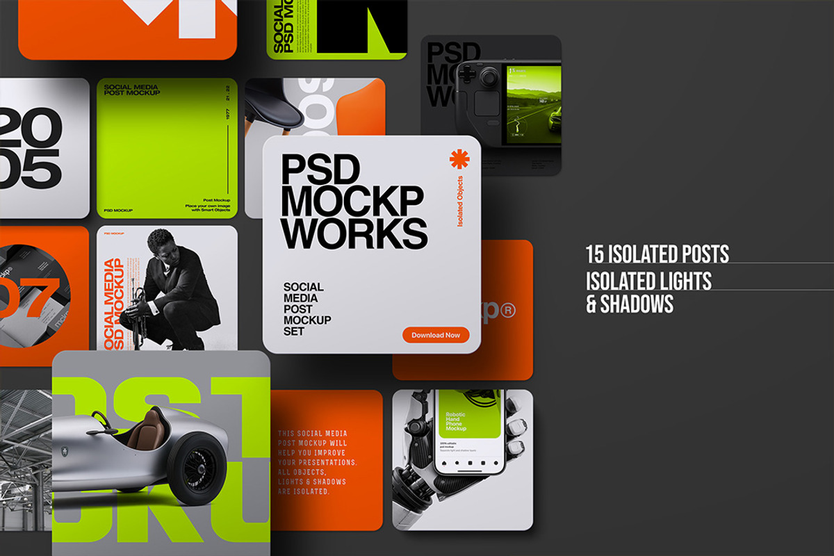 Instagram Post Mockup 15 Media Posts, a Mockup by Avelina Studio (Photo 2 of 3)