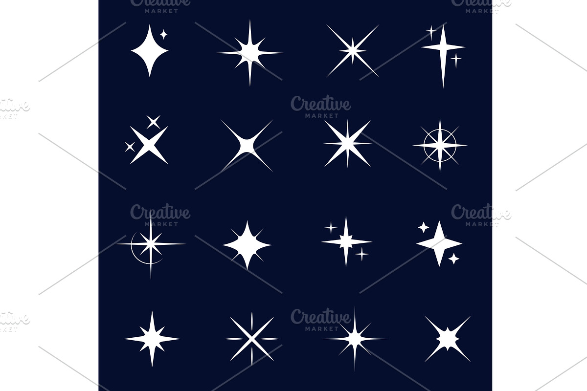 Sparkle, starburst and twinkle, an Illustration by Vector Tradition