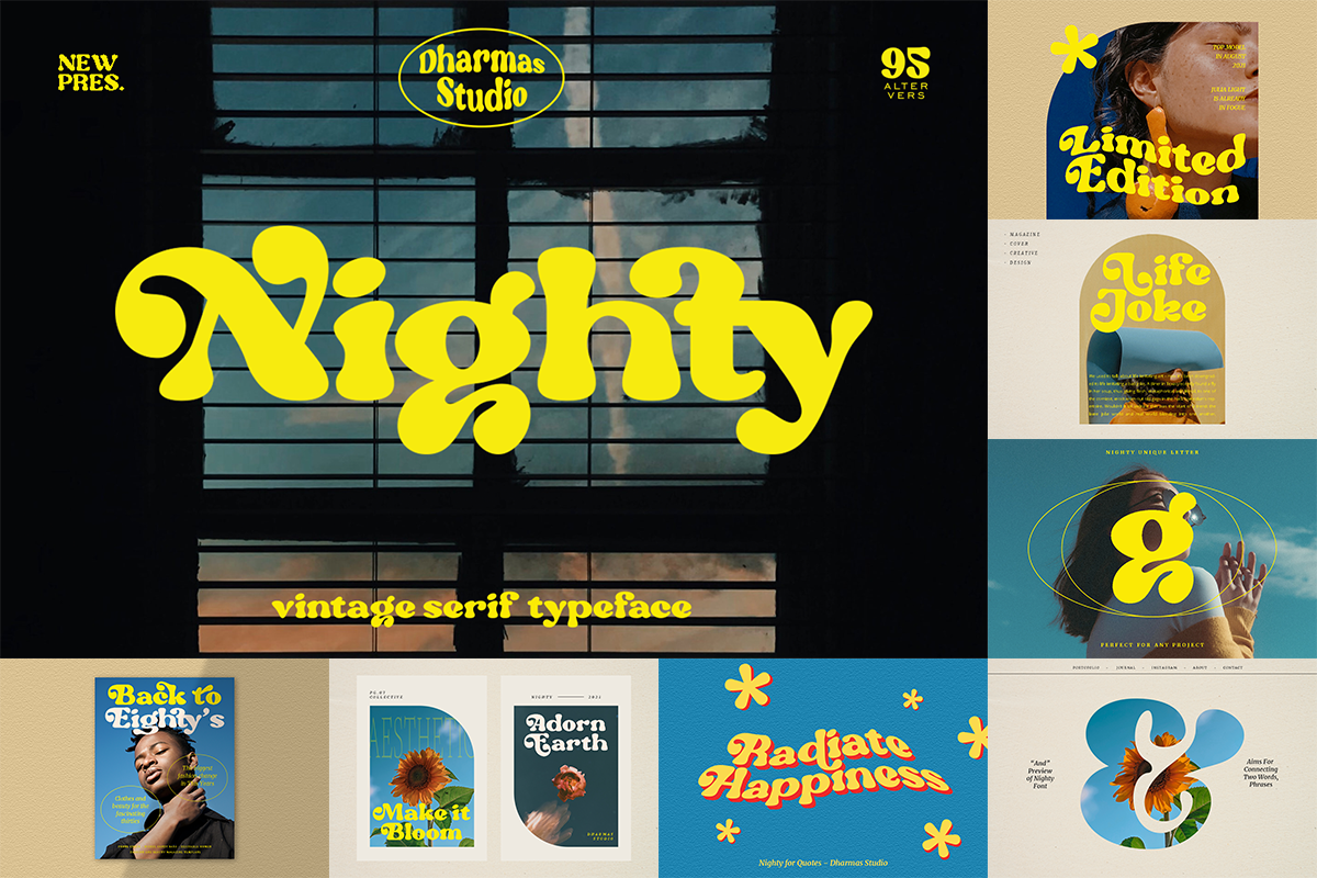 The Retro Font Bundle - 90% OFF, a Serif Font by Dharmas Foundry (Photo 5 of 14)