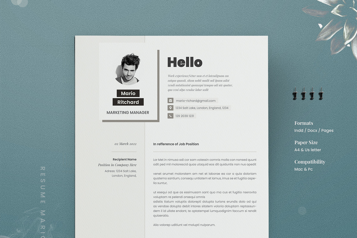 Resume Template for Word, a Resume Template by Estartshop (Photo 3 of 5)