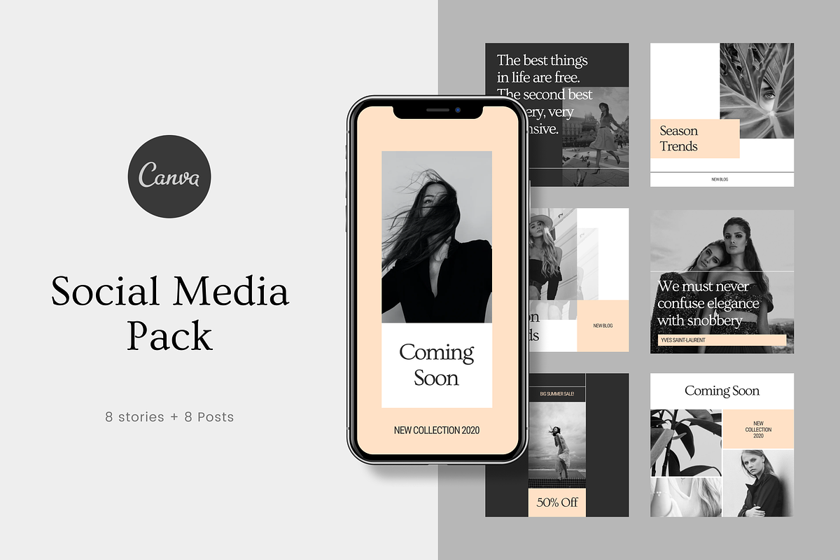 Canva Stories + Posts, a Social Media Template by uispot (Photo 1 of 3)