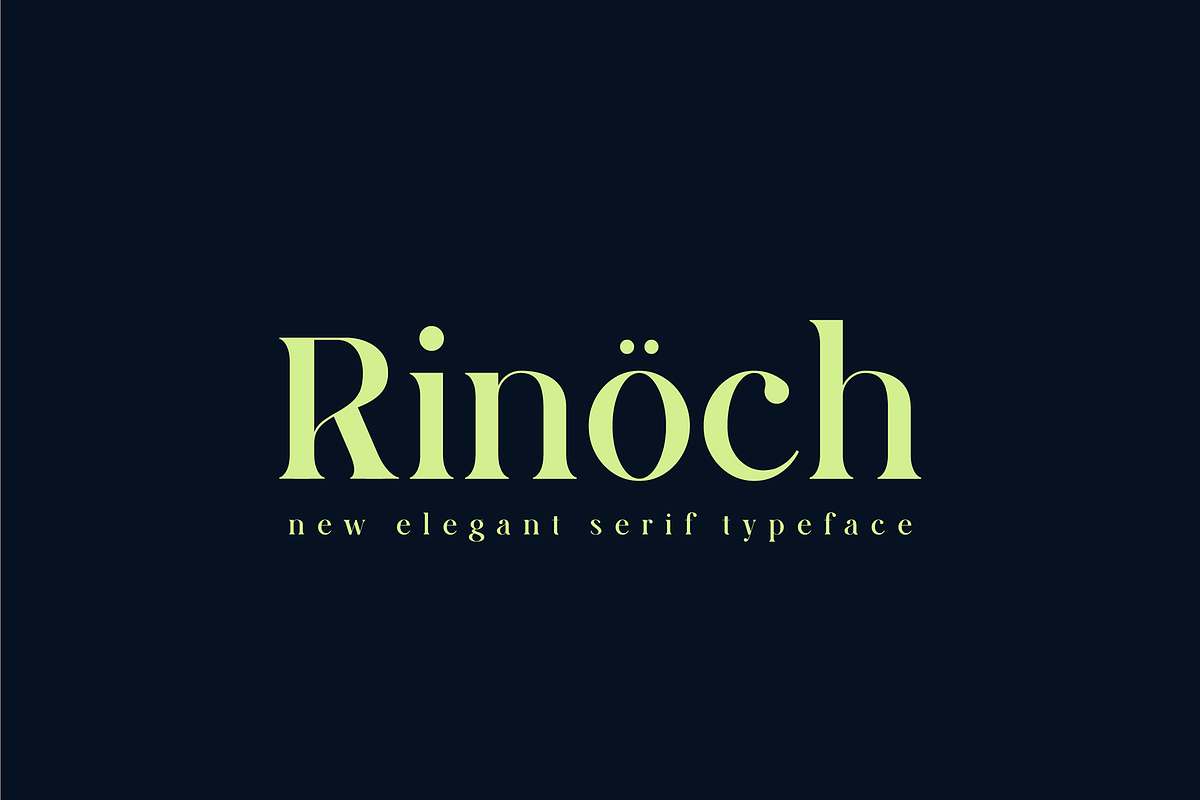 Rinoch | Serif Typeface, a Serif Font by Nowpe Studio (Photo 1 of 6)