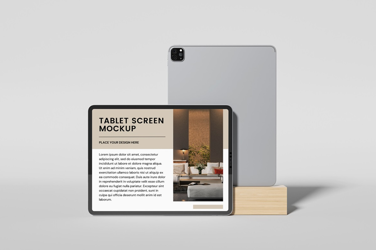 Realistic Tablet Screen Mockup, an iPad Mockup by AndikaGraphic (Photo 5 of 5)