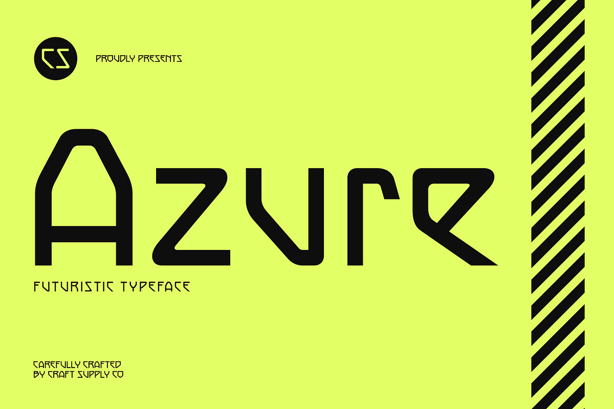 CS Azure – Futuristic Font, a Sans Serif Font by Craft Supply Co. (Photo 1 of 8)