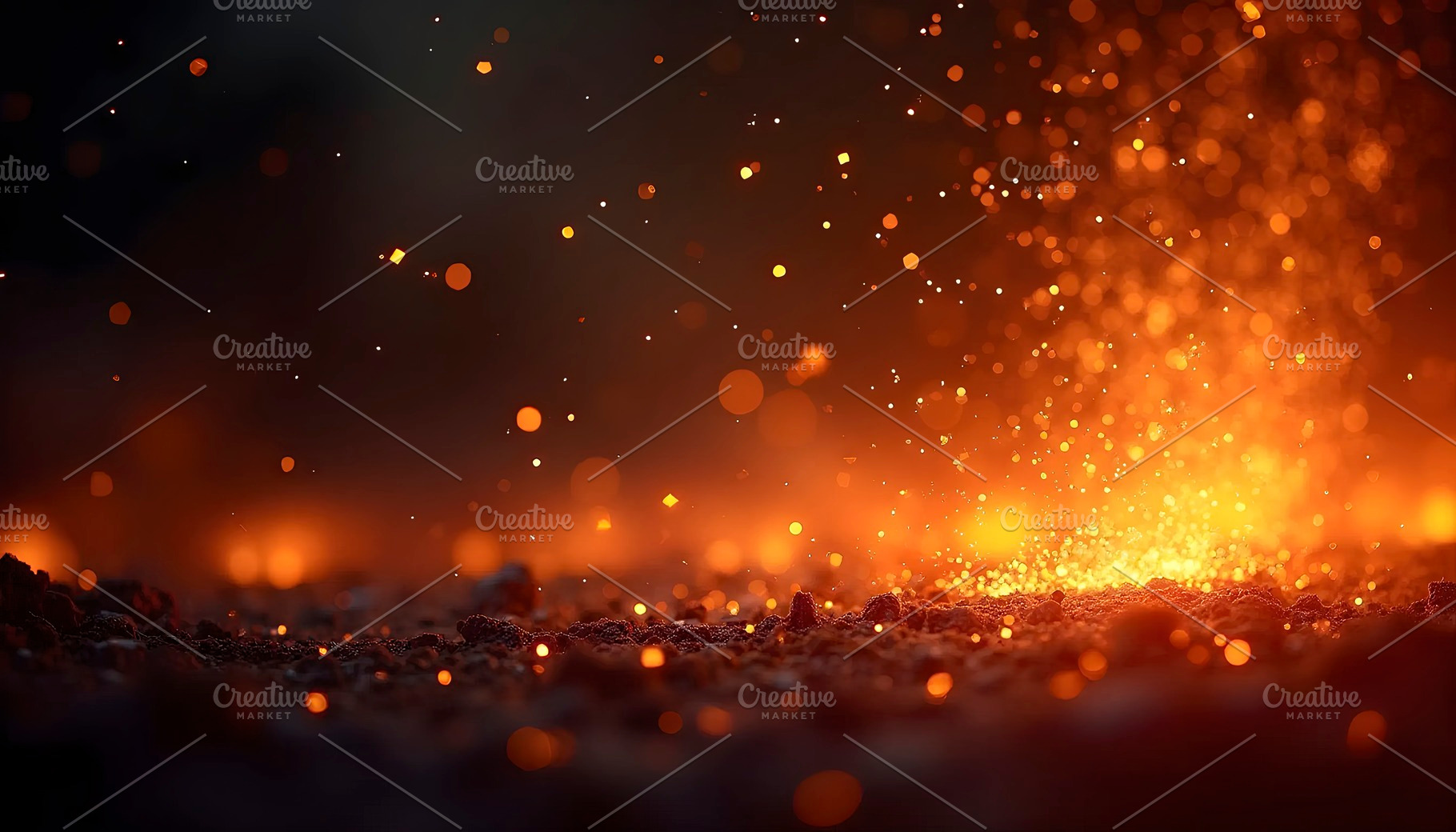 Glowing Fire Sparks Background Textu, a Photo by LOGOCREATIVE