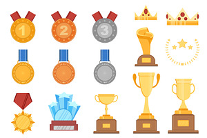 Victory Trophies Set, a Templates & Theme by alexdndz