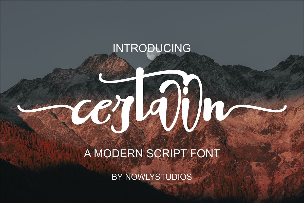 Certain Script, a Script Font by Nowlystudios (Photo 1 of 6)