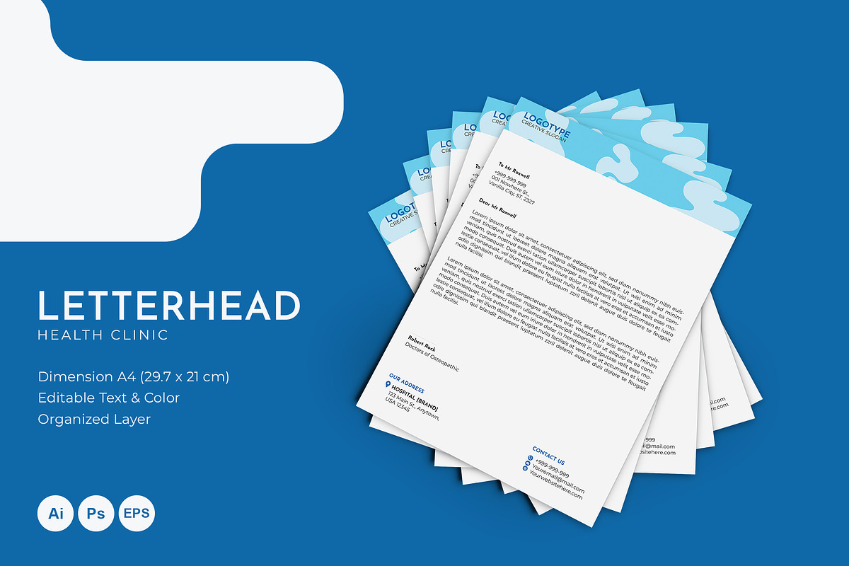 Health Clinic - Letterhead, a Design Template by VUNIRA (Photo 1 of 3)