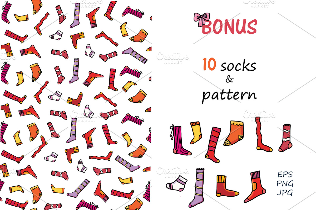 Xmas Cats: clip-art, patterns, cards, an Illustration by Zooza Art (Photo 8 of 11)