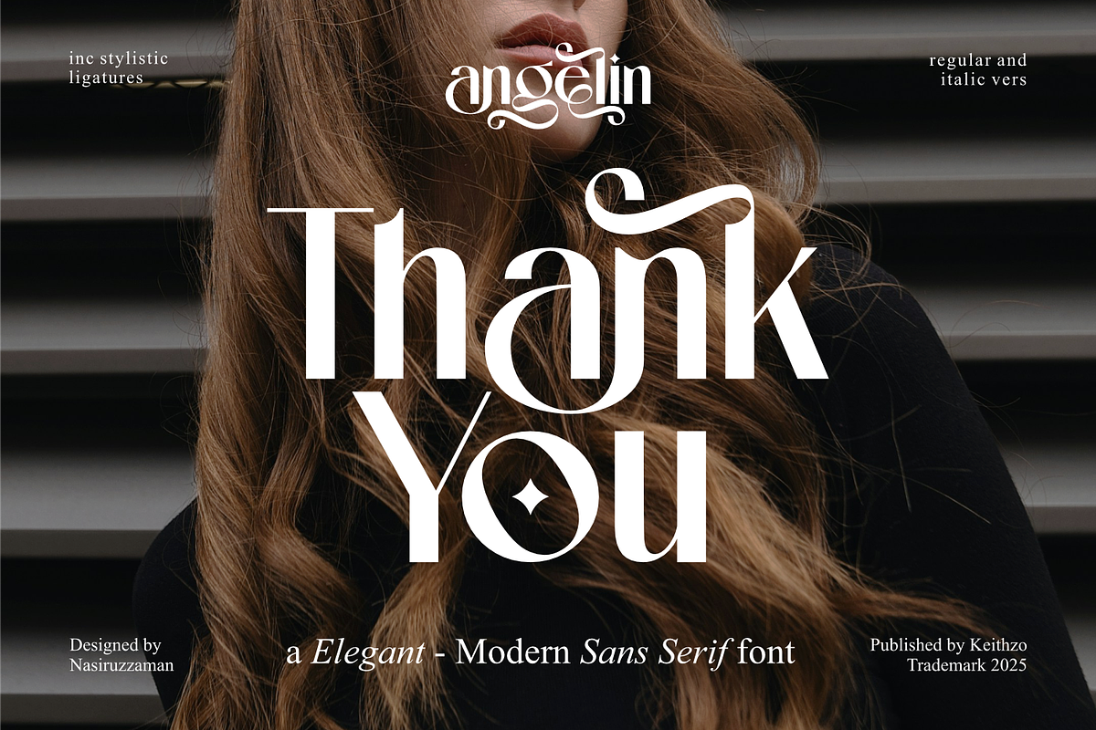 Angelin - Modern Sans Serif Font, a Sans Serif Font by Keithzo (Photo 9 of 9)