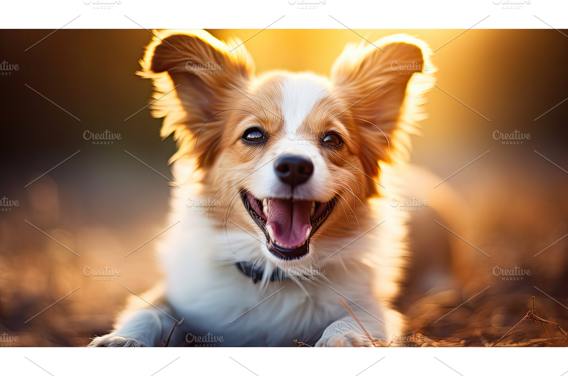 playful happy small dog ai generated, an Animal Photo by pikepicture