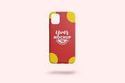 Red Smartphone Case Mockup, a Wearable Device Mockup by Viswal Studio (Thumbnail 2 of 2)