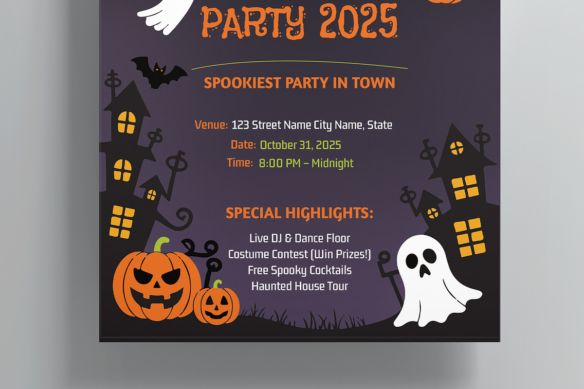 Halloween Party Flyer Template preview 3