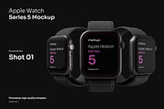 Apple Watch Series 5 Mockup, a Product Mockup by Mockup+ (Thumbnail 2 of 7)