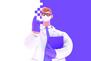 Doctor, 3D illustrations set, a Healthcare Illustration by Grivina's shop (Thumbnail 13 of 19)