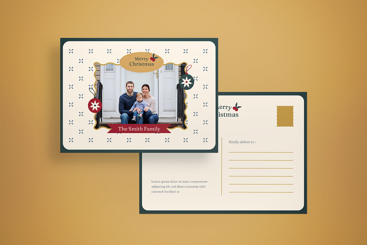 Christmas Greeting Card, a Card Template by graphicook (Photo 3 of 3)