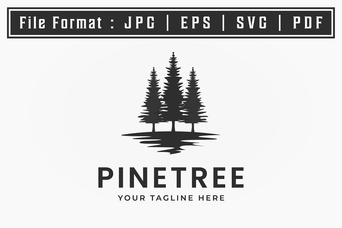 simple pine tree logo icon design, a Branding & Logo Template by Pyruos ID