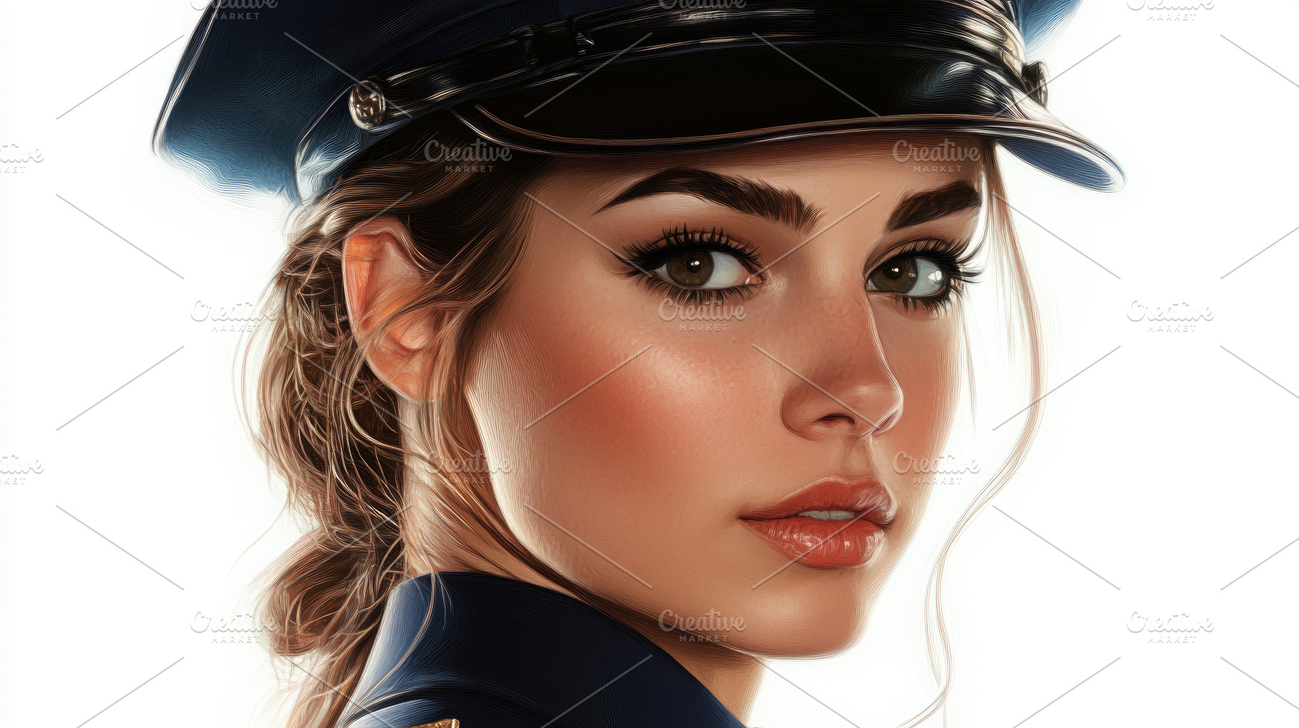 female cop on white background, a Photo by Pictures for you!!!!!!!!!