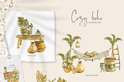 SALE! Watercolor COZY BOHO set, an Illustration by Tiana Geo (Thumbnail 2 of 8)