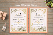 FLOWER WEDDING INVITATION, an Invitation Template by Totem Invitation House (Thumbnail 2 of 3)