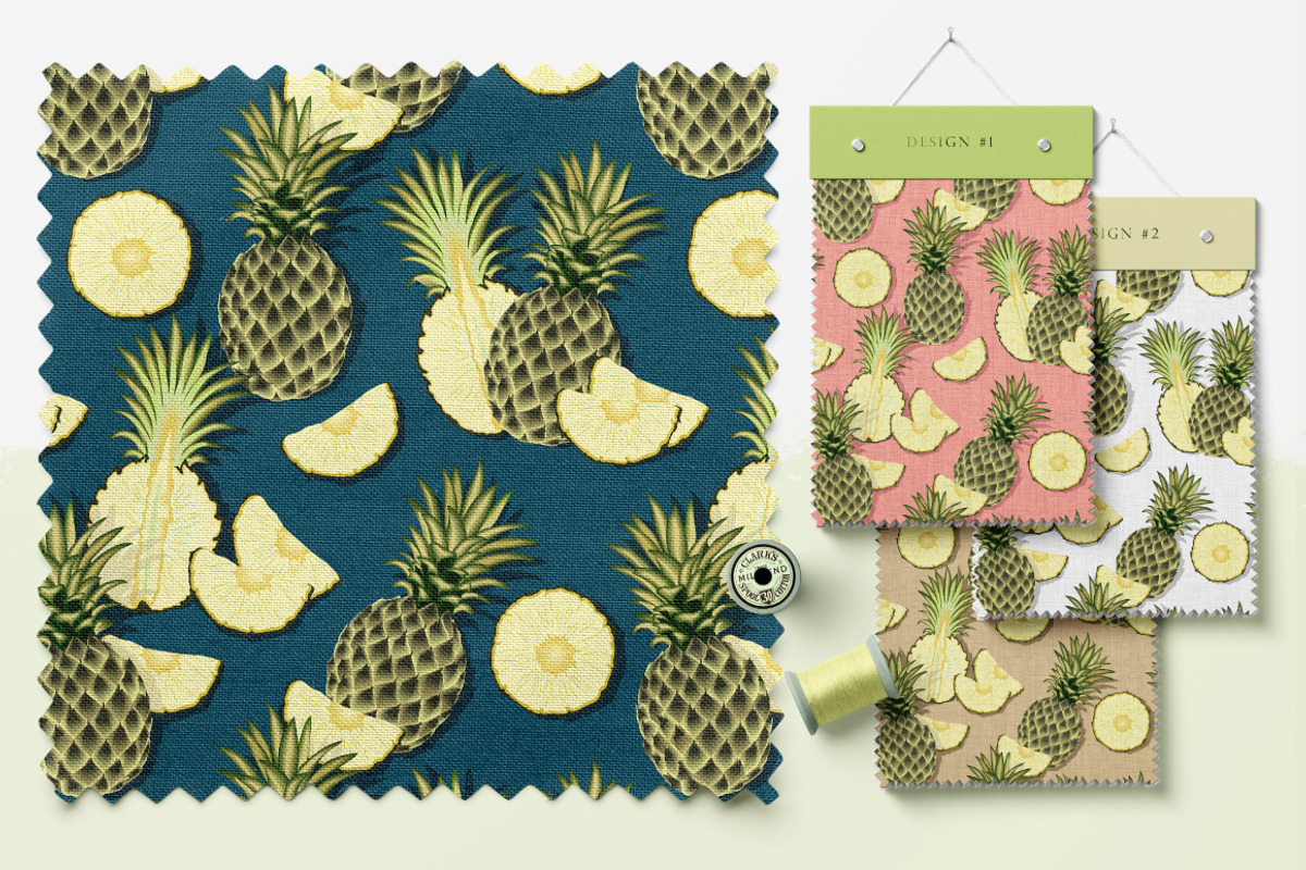 Ripe pineapple - pattern, a Pattern Graphic by Yummy (Photo 5 of 7)