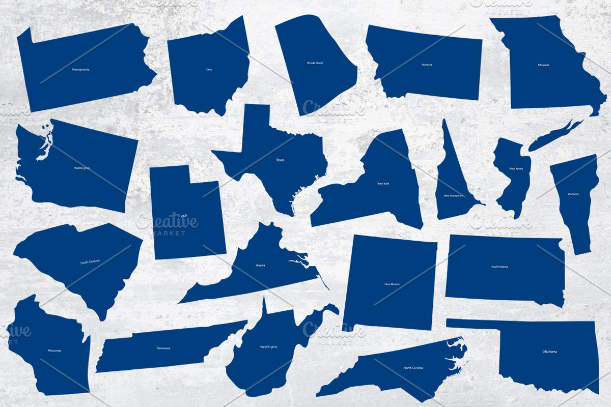 States Maps of USA, an Illustration by ArtFusion (Photo 3 of 3)