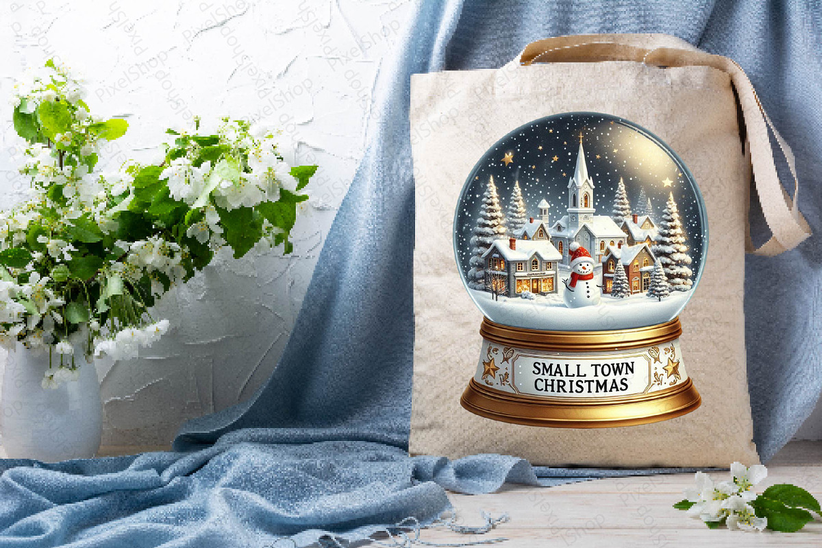 Small Town Christmas Globe PNG, an Illustration by DreamPrint404 (Photo 6 of 7)